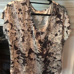 Loft Black and white floral top
